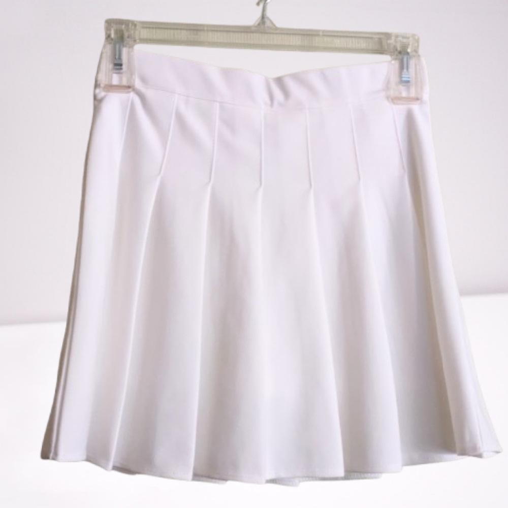 Amazon Skort Skirt Pleated Tennis White Attached Shorts Elastic Waist Pu…
